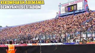 KEKOMPAKAN AREMANIA BERNYANYI SE STADION SEMIFINAL PIALA PRESIDEN AREMA VS PSIS LEG 2