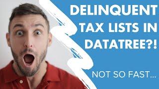Delinquent Tax Lists in DataTree?!?! Not so fast...