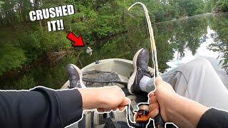 Catching Early FALL Bass on CRAWS!! (Kayak Fishing)