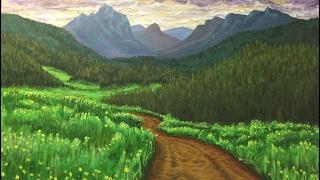 Timelapse Mountain Landscape Painting- Blake McFarland