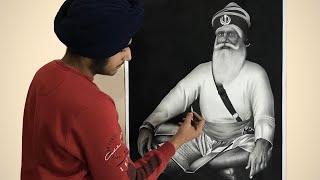 Baba deep singh ji drawing by ekam art