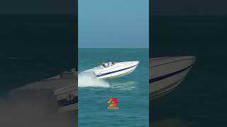 Roaring to Victory: Cigarette Boat Conquers Haulover Inlet with Brute Power