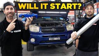 Boosted Toyota Rav4 Exhaust and First Start [Part 3]