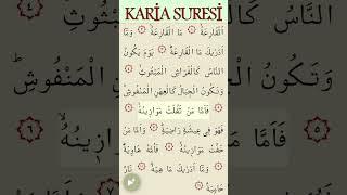 KARİA SURESİ #shorts