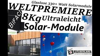 Bi-Facial!?! 8KG ULTRA LEICHT  Solarmodul 330+ Watt Halbzellen #Pluginenergy #Solaranlage #Solar