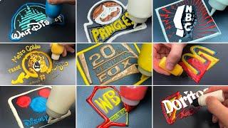 Famous Old Logos Pancake Art - 20th Century Fox, Disney, MGM, Warner Bros.