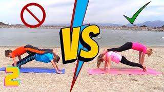 Meninas CONTRA Meninos no Desafio de Yoga ️ Diversão parte 2 | Ninja Kidz TV