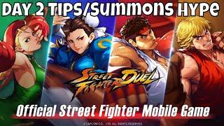 Street Fighter Duel - Day 2 Tips/4-28 Wall?/Preventing Being Stuck/Summons Hype