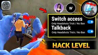  TALKBACK & SWITCH ACCESS Headshot Settings Test Brazilian  Tips And Tricks  FreeFire Max & FF