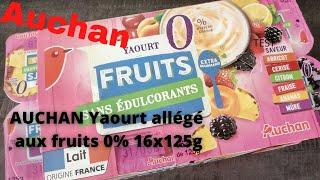 AUCHAN Yaourt allégé aux fruits 0% 16x125g