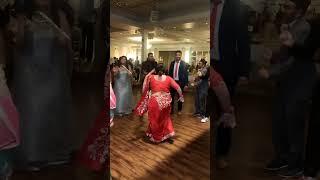 Woman sets dance floor on fire with her desi moves to Hrithik Roshan's Bang Bang title song. Viral