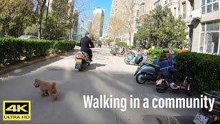 (4K) Walking in a community in Zhengzhou, Henan, China. Road Trip 2020! 駕車旅行/漫步實拍河南鄭州一個社區內狀況