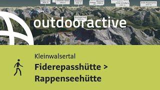 Wanderung im Kleinwalsertal: Fiderepasshütte ▶ Rappenseehütte