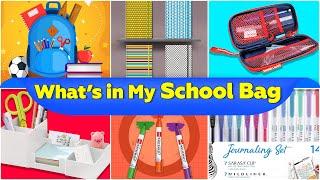 WHATS IN MY SCHOOL BAG | ESSENTIALS FOR YOUR SCHOOL |