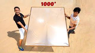 Giant Solar Lens - It Melts Everything