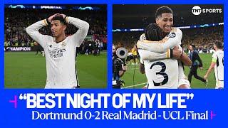 REACTION: Jude Bellingham reacts after Real Madrid win the Champions League against Dortmund 
