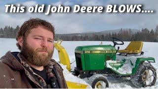 How does this John Deere 316 work for snow removal??? And little update on the upcoming videos.