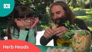How To Make Herb Heads - With Costa And Caylee | Gardening Buds | ABC Kids