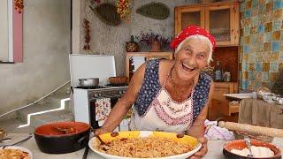 Pasta Grannies cook fettuccine with rabbit sauce from Ischia