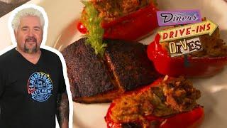 Guy Fieri Eats at a Funky Diner in Austin, TX | Diners, Drive-Ins and Dives | Food Network