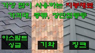 아스팔트 싱글, 기와, 징크 지붕재의 종류와 장단점 가격대 사용후기 [61]