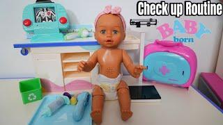 New Baby Born doll Olivia's check up Routine Baby born doll videos