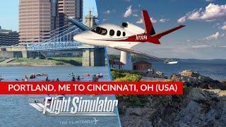 SF50 Cirrus Vision flight from Portland Maine (KPWM) to Cincinnati Ohio (KLUK) | VATSIM LIVE ATC