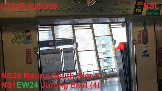 (C751B NSL Full Journey) SMRT C751B [335/336]: Journey from Marina South Pier to Jurong East