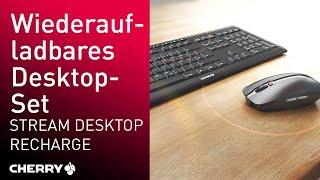 CHERRY STREAM DESKTOP RECHARGE | Kabelloses Premium Tastatur und Maus Set mit Ladefunktion