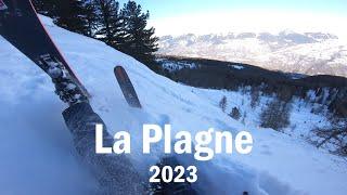 LaPlagne off piste skiing. 2023