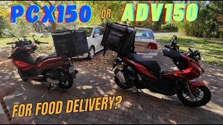 Best Scooter for Food Delivery: Honda PCX150 vs. Honda ADV150 Comparison