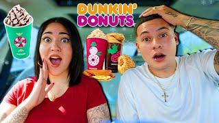 Trying Dunkin Donuts New Holiday Menu Items!!