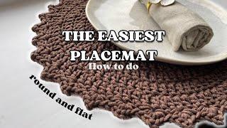 How to crochet round and flat placemat | beginner friendly tutorial