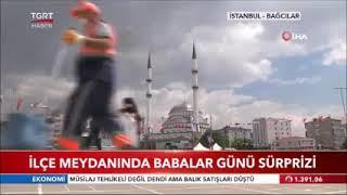 TGRT HABER - BAĞCILAR BELEDİYESİ TEMİZLİK PERSONELİNE ÇOCUKLARINDAN BABALAR GÜNÜ SÜRPRİZİ 20.06.2021