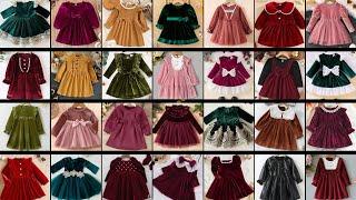 New Baby VELVET Frock Design 2023 / Baby Girl WINTER Special Velvet Frock Design / Baby winter dress