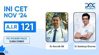 #successstory of Dr Amruth SK - A.I.R 121 | INICET Nov '24 Achiever | Dr Sandeep Sharma - Pediatrics