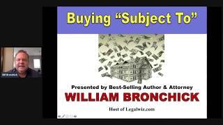 Webinar Weds with William Bronchick - Buying Houses Subject To