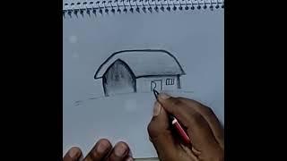 How to draw snowfall house ️ll SK Artwork ll #art #shorts #snowfall #house