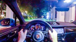 2020 Porsche Macan Turbo 440HP - NIGHT POV DRIVE Onboard (60FPS)