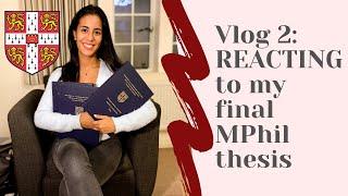 REACTING to my FINAL MPhil thesis |UNBOXING| Cambridge University (subtítulos en español)