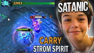 Satanic shows how Aggressive his Storm Spirit Carry is 