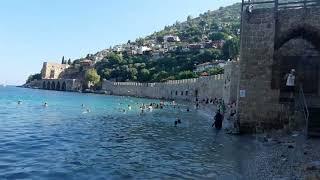 Turkey Alanya 2022 June ! Red Tower Beach Alanya ! Alanya Turkey Walking Tour ! Turkey Travel Alanya