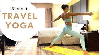 15 MIN YOGA for Hotel Rooms and Small Spaces - travel, apartment and dorm friendly