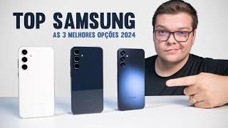 OS MELHORES! 3 celulares da SAMSUNG para COMPRAR hoje! 2024