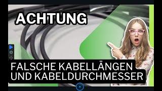 Riesen Leistungsverluste durch falsche Kabellängen und Kabeldurchmesser