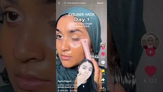 looks cool, but does it actually work  #eyelinertutorial #eyelinerhacks #makeuptutorial