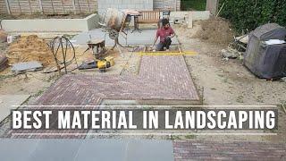 Clay Brick Pavers being installed. Best Landscaping Material. Inspiration