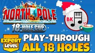 EXPERT PLAY-THROUGH | North Pole 18-Hole Cup | Greenoch Point & Shiruba Springs | Golf Clash Guide