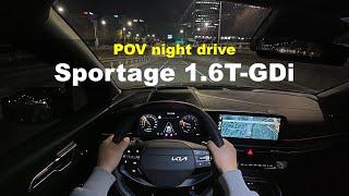 2025 KIA Sportage 2WD 1.6 T GDi POV night drive