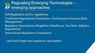 Agile Regulatory Framework for Emerging Technologies